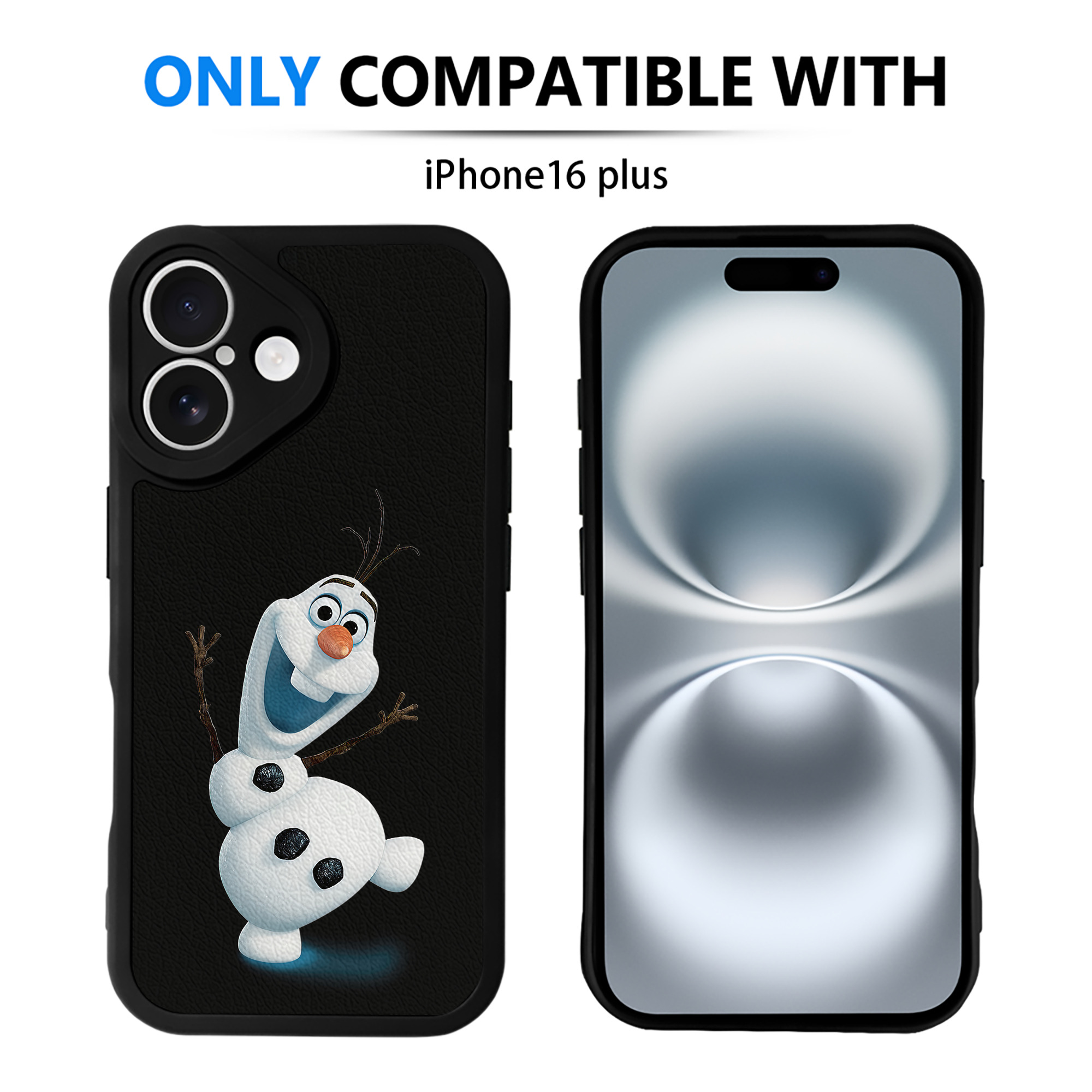 （画像用） アナと雪の女王 アンナ エルサ Frozen Anna Elsa 【iPhone 16シリーズ対応】シリコンスマホケース（レザー調） 材質：シリコン
